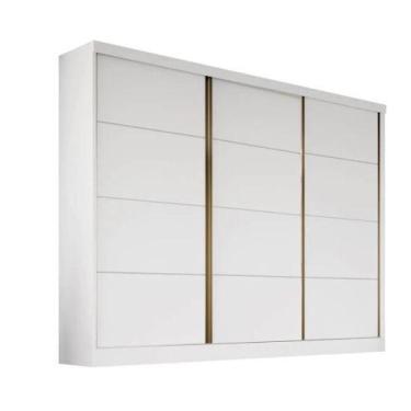 Imagem de Guarda-Roupa Casal 3 Portas Bergamo-Branco Bianchi - Bianchi Móveis