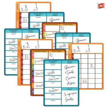 Imagem de 10 Imãs Quadros Planners Revenda Lousa Escreve Apaga