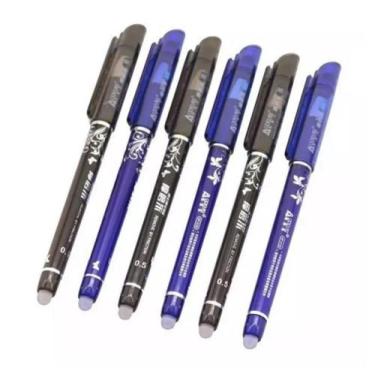 Imagem de 12 Canetas Apagável Mágico Rollerball Azul/Preto Que Apaga 0.5mm - Aih