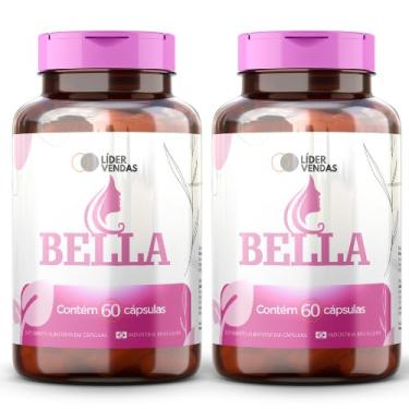 Imagem de Bella 1000mg (1g) - Suplemento para Cabelo, Pele e Unhas com 60 Cápsulas - Complexo de Vitaminas e Minerais para Beleza e Vitalidade Feminina - Alta Concentração e Pureza - Vegano - 2 potes