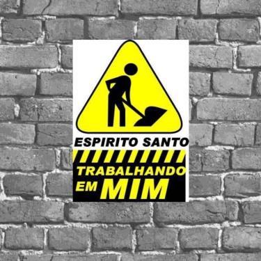 Imagem de Placa Espírito Santo Decorativa 18x27cm - Econômica e Bonita