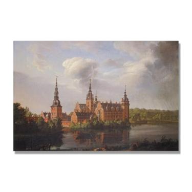 Imagem de J.C. Dahl Reprodução de arte famosa, arte em tela de paisagem romântica nórdica, decoração de parede elegante para sala de estar e escritório. (paisagem 23). 50 x 75 cm - 19,7 x 29,6 pol. Somente tela