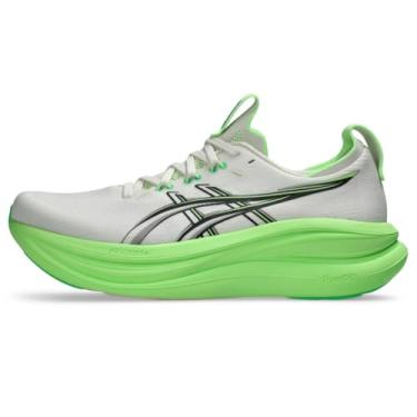 Imagem de ASICS Tênis de corrida masculino Gel-Nimbus 28, Creme/preto, 43