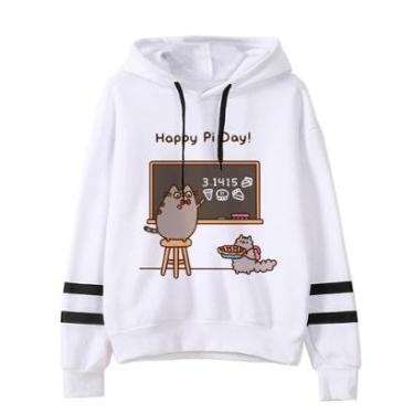 Imagem de Blusa De Frio Moletom Feminino Bolso Canguru Gatinho Prof-Feminino