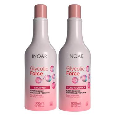 Imagem de Kit inoar 500ml glycolic force shampoo+condicionador