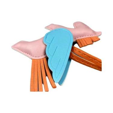 Imagem de Chaveiro De Pônei Alado Adorável Multicolorido Em Couro PU Com Borla P