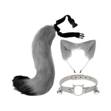 Imagem de Conjunto De Máscara, Cauda E Luvas De Raposa Para Fantasia De Gato, Ac