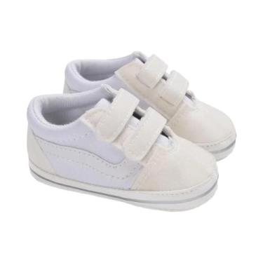 Imagem de Sapatos De Bebê Em Lona Xadrez Para Meninos E Meninas 0-1 Ano Sola Mac