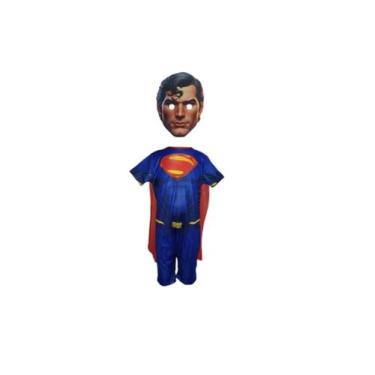 Imagem de Fantasia Infantil Roupa Super Homem Com Máscara E.v.a. 3d - Bililika, 