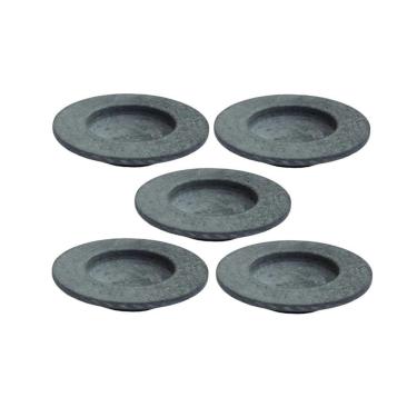 Imagem de Kit 5 Pratos Risoto Massa Chapéu Invertido Pedra Sabão 26Cm