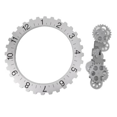 Imagem de Acouto Relógio Em Movimento 3D – Parede de Relógio Decorativo Com Roda de Hora Mecânica Suspensa Grande retrô – Artesanato Com Engrenagens Rítmicas, Estrutura Inoxidável, Salas de Estar, Escritórios