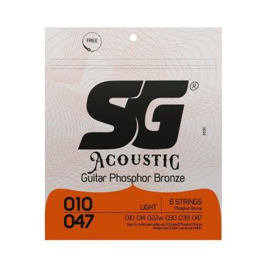 Imagem de Encordoamento Sg P/ Violão Aço Phosphor/bronze Light 10/47 - Ec0470