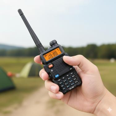 Imagem de Rádio Comunicador Walkie Talkie VHF UHF Comunicação com Fone