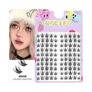 Imagem de Cílios Postiços Naturais Longos De Visom Sintético Em Cachos Para Exte