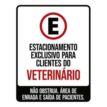 Imagem de Kit 10 Placas Estacionamento Exclusivo Clientes Veterinário - Sinalizo