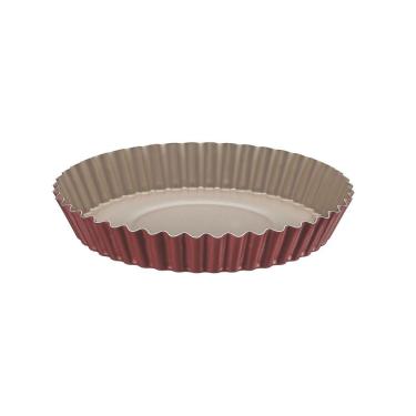 Imagem de Forma Redonda Torta Bolo Tramontina Alumínio Antiaderente Starflon T1 Vermelho 26cm 1,8l Tramontina
