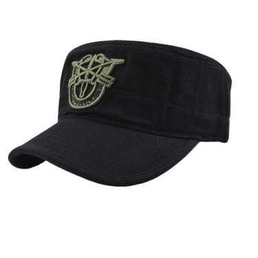 Imagem de Boné de beisebol, chapéu liso de algodão, adesivo tático bordado - Yiw