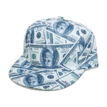 Imagem de Boné de beisebol com estampa de dinheiro de poliéster para adultos - Y