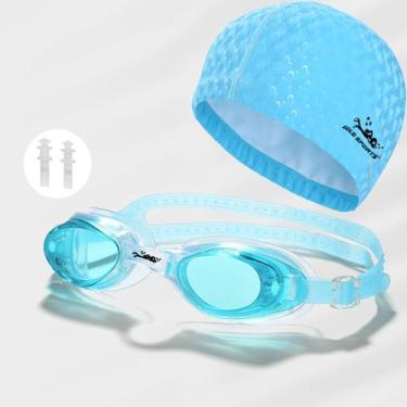 Imagem de Kit Òculos De Natação Junior Gold Sports New Shark -Touca - Protetor d