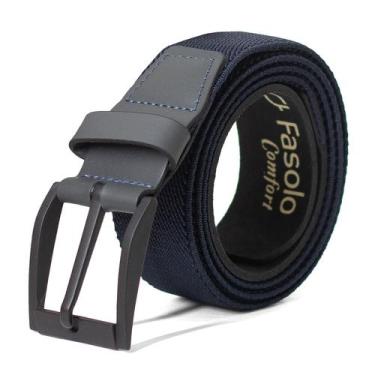 Imagem de Cinto Masculino Fasolo Conforto Casual Couro Elástico Esportivo em Plá