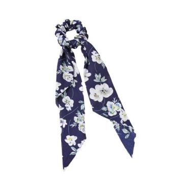 Imagem de Laço De Cabelo Com Estampa Floral Em Cetim, Acessórios Para Mulheres E