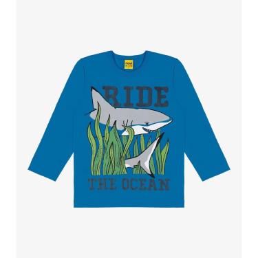 Imagem de Camiseta Infantil Manga Longa Rovi Kids Azul-Masculino