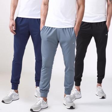 Imagem de Kit 3 Jogger Calça Esportiva Masculina Dry Leve Slim Fit Estilo Treino-Masculino