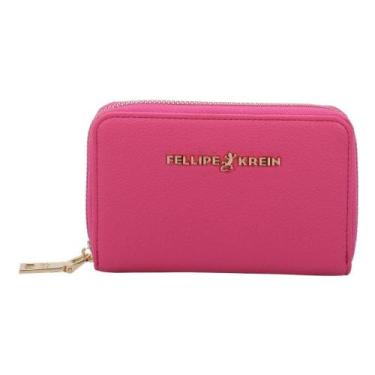 Imagem de Carteira Ziper Pequena Fellipe Krein Ss23 Fk647 - Rosa, Rosa