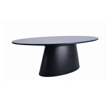 Imagem de Mesa De Jantar Cone Oval 120X80 Cm Laqueada Preto