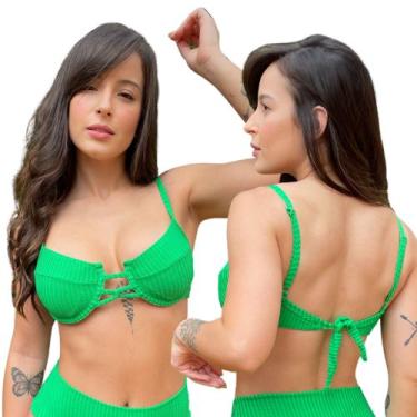 Imagem de Top Avulso Meia Taça Retrô Mônaco Verde Hortelã - Califórnia Brasil, V