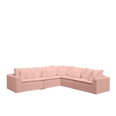 Imagem de Sofá Modular Rivieira 280cm Linho - Meu Estofado