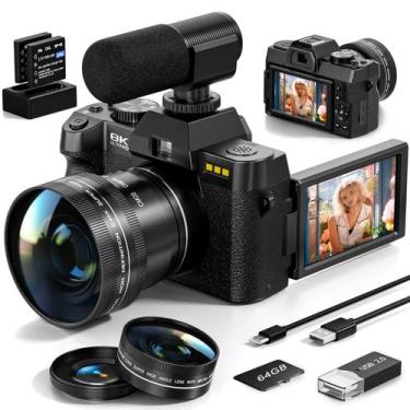 Imagem de Câmera Digital Monitech 64MP 8K Zoom 16X WiFi Kit