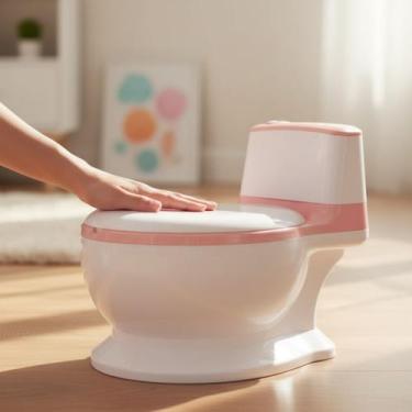 Imagem de Troninho Infantil Privadinha Penico Com Som até 30Kg - Brinq Baby, Ros