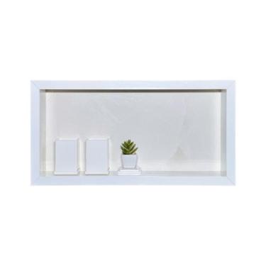 Imagem de Nicho Para Banheiro Em Porcelanato 30x50x11 borda de alumínio - Belo N
