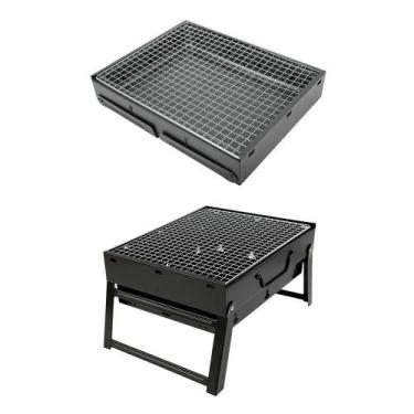 Imagem de Mini Churrasqueira Portatil Dobravel Para Apartamento Camping Maleta C