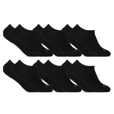 Imagem de Kit Com 6 Pares de Meias Algodão Cano Curto Invisível Casual Hoahi, Pr