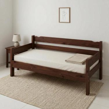 Imagem de Sofá Cama com Colchão Madeira Maciça Reforçada Repleta
