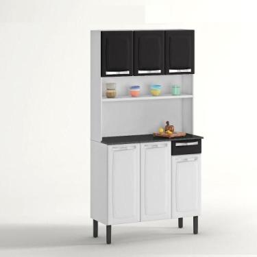 Imagem de Armário De Cozinha 6 Portas 1 Gaveta Rose - Itatiaia