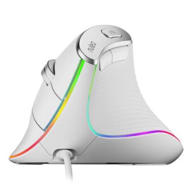 Imagem de Mouse Nulea M504 com fio vertical USB ergonômico 4 DPI 11 RGB