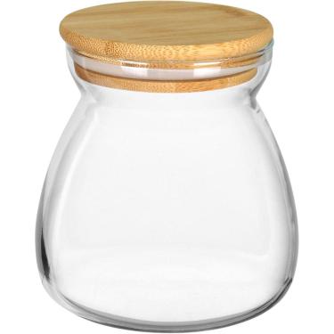 Imagem de POTE MANTIMENTOS HOME&CO COM TAMPA BAMBU BOROSSILICATO 650ml 11x8x8 