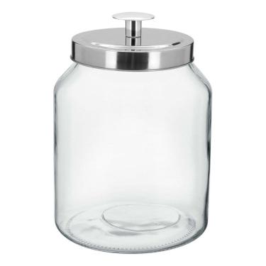 Imagem de POTE MANTIMENTOS HOME&CO COM TAMPA VIDRO 3 LITROS 26x16x16cm