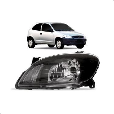 Imagem de Farol Celta Prisma 2007 2008 2009 2010 Mascara Negra - SP ACESSÓRIOS, 