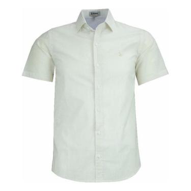 Imagem de Camisa Social Amil Masculina Manga Curta Comfort 1845, Off white, 7