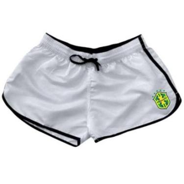 Imagem de Short Tactel Feminino Liso Torcida Moda Praia Piscina Academia Com Bolso-Feminino