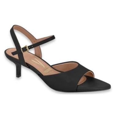 Imagem de Sandália Feminino Vizzano Salto Médio Bico Fino Festa Casual Ref: 6576.100-Feminino