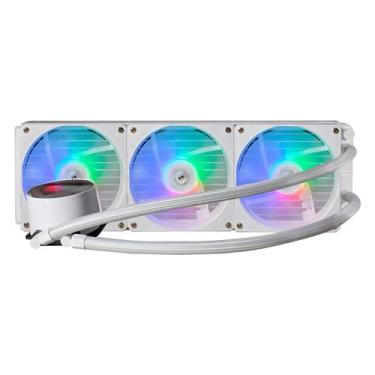 Imagem de Water Cooler K-Mex Wact 360mm - RGB - Painel Digital - Branco - WACTF1