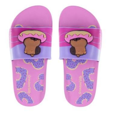 Imagem de Chinelo Slide Infantil Menina Grendene Capivara Mania 22994 Rosa, Rosa