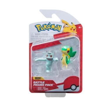 Imagem de Battle Pack Figuras de Batalha Pokemon Machop E Snivy Sunny