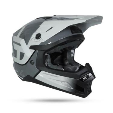 Imagem de Capacete Mattos Racing Echoes Cinza/Branco Trilha Enduro Motocross, 58