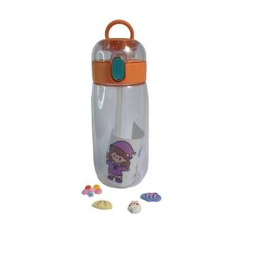 Imagem de Copo Infantil acrílico 500ml com adesivos 3D - joy, Laranja